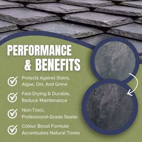 StoneCare4U Slate Sealer Colour Boost 5L Transparent Waterproof Exterior Natural Stone Sealant for Slate, Sandstone and Limestone – 3