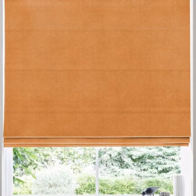 Terrys Florence Velvet Made to Measure Roman Blind in Rust Orange