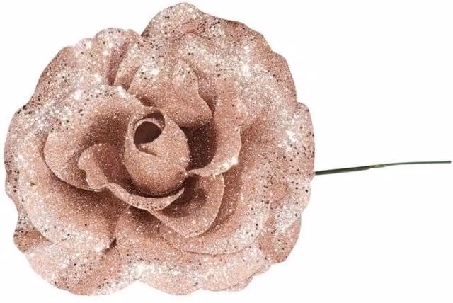 KDMD Pink Glitter Rose Hanging Pendants, Pack of 3, Diameter: 21 cm