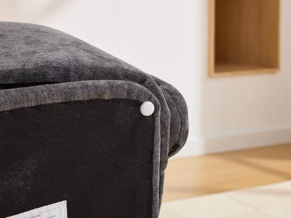 STILVORA Grey Chenille Tub Armchair with 360 Degree Swivel Base and Solid Wood Frame – 6