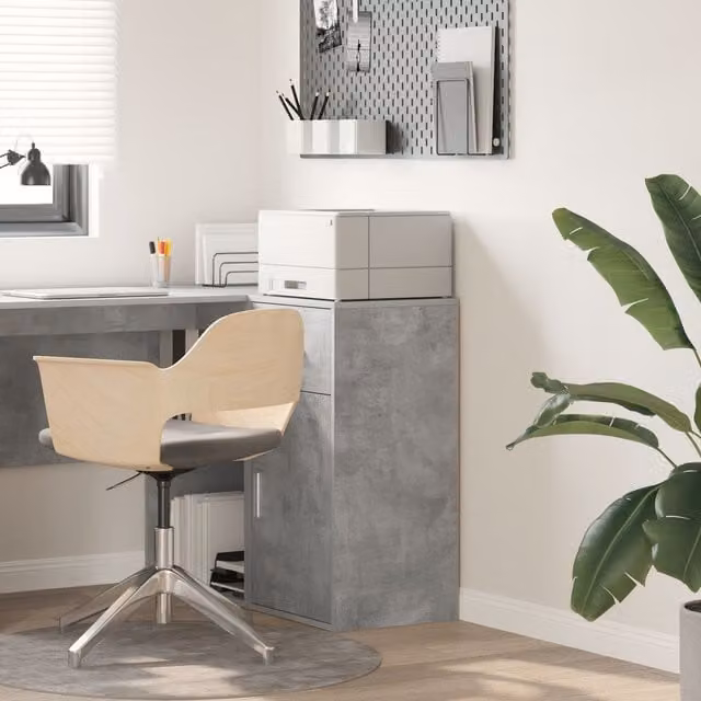 Berkfield Home Grey Modern Storage Cabinet with Hinged Doors, Internal Drawers and Shelves