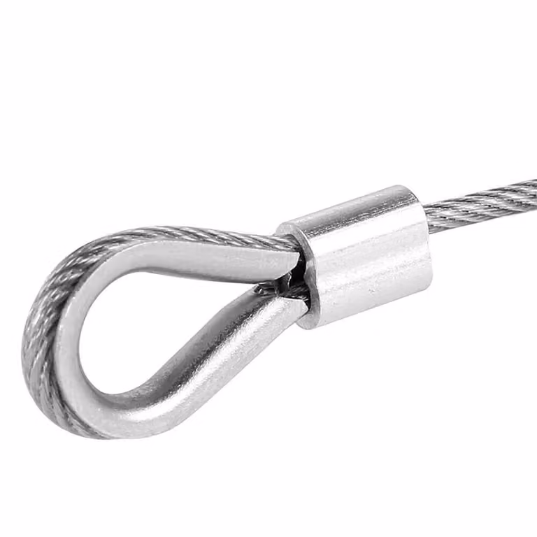 Nordara 30m Plastic Coated Stainless Steel Garden Wire Rope Catenary Kit in Metallic Silver