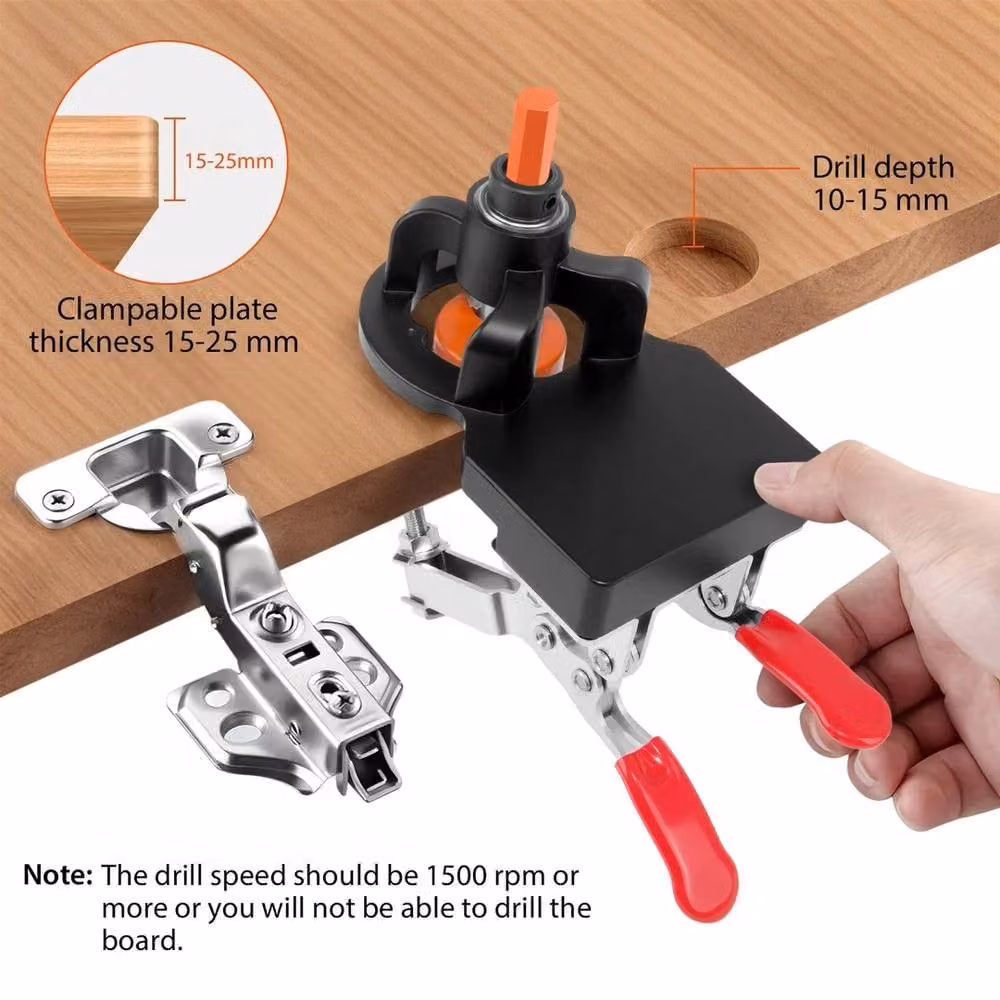 VOGREX 35mm Cabinet Hinge Jig Drill Locator in Multicolour – 2
