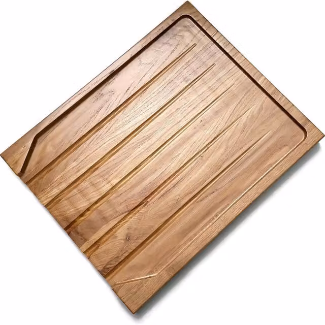 Novecrafto Brown Oak Wooden Draining Board for Traditional Belfast Butler Sinks