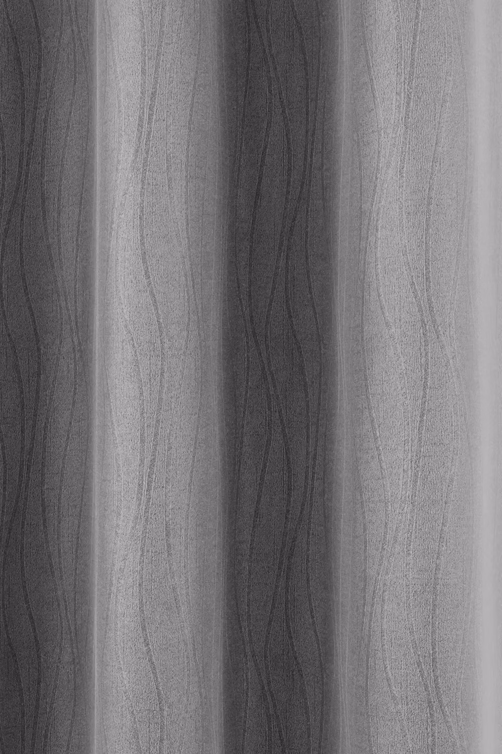 Enhanced Living Goodwood Silver Thermal Dimout Eyelet Curtains with Wave Pattern, Width: 229 cm, Drop: 183 cm – 2