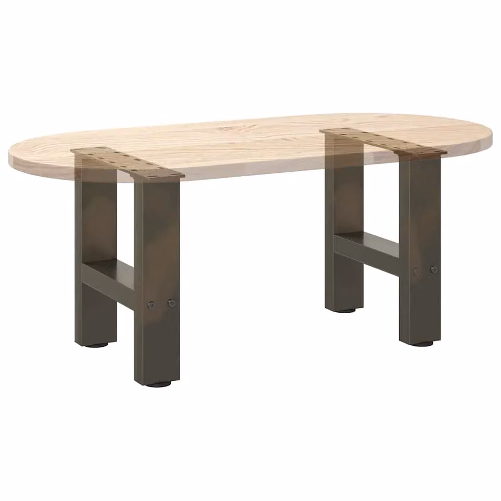Berkfield Home Geometric Steel Coffee Table Legs in Grey, 2 Pack, H 30 cm x W 30 cm x D 30 cm – 6