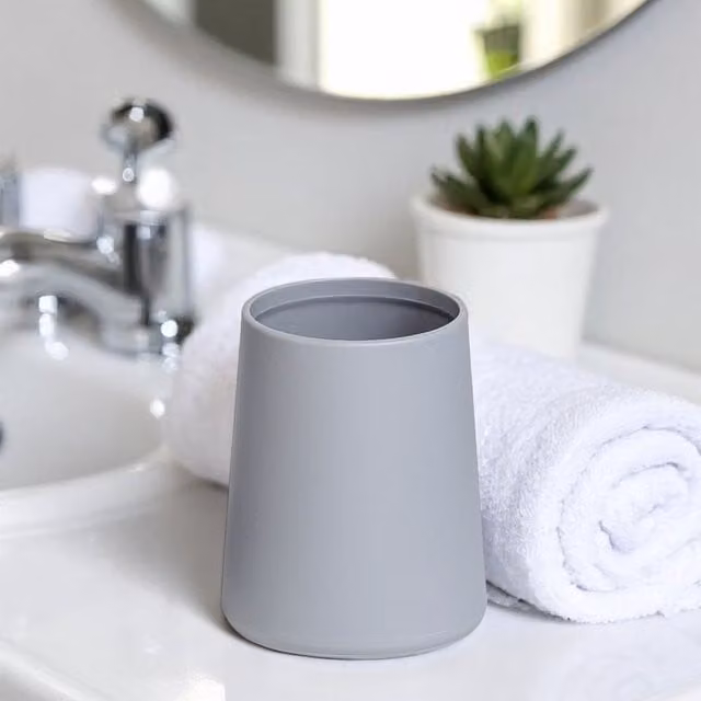 Showerdrape Garda Light Grey Bathroom Sink Tumbler – 1