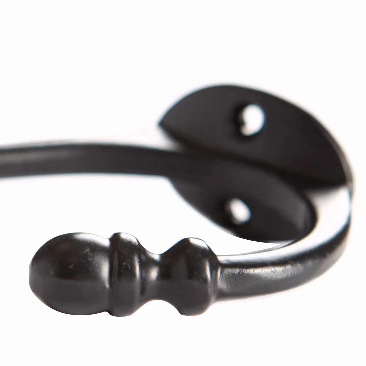 Hammer and Tongs Black Ceramic Flower Hat and Coat Hook, Pack of 5, W: 30 mm x H: 140 mm – 3
