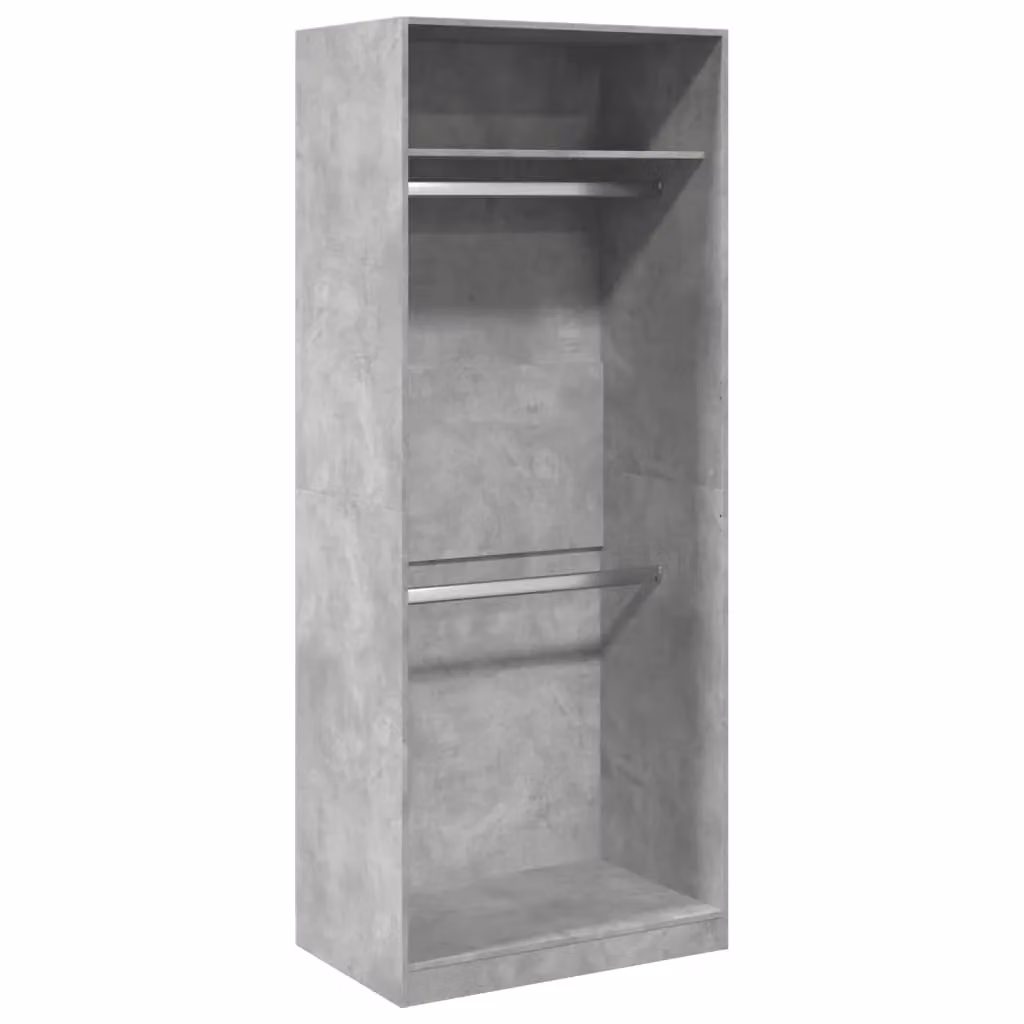 Berkfield Home Wardrobe in Concrete Grey, W/D/H: 80 x 50 x 200 cm – 2