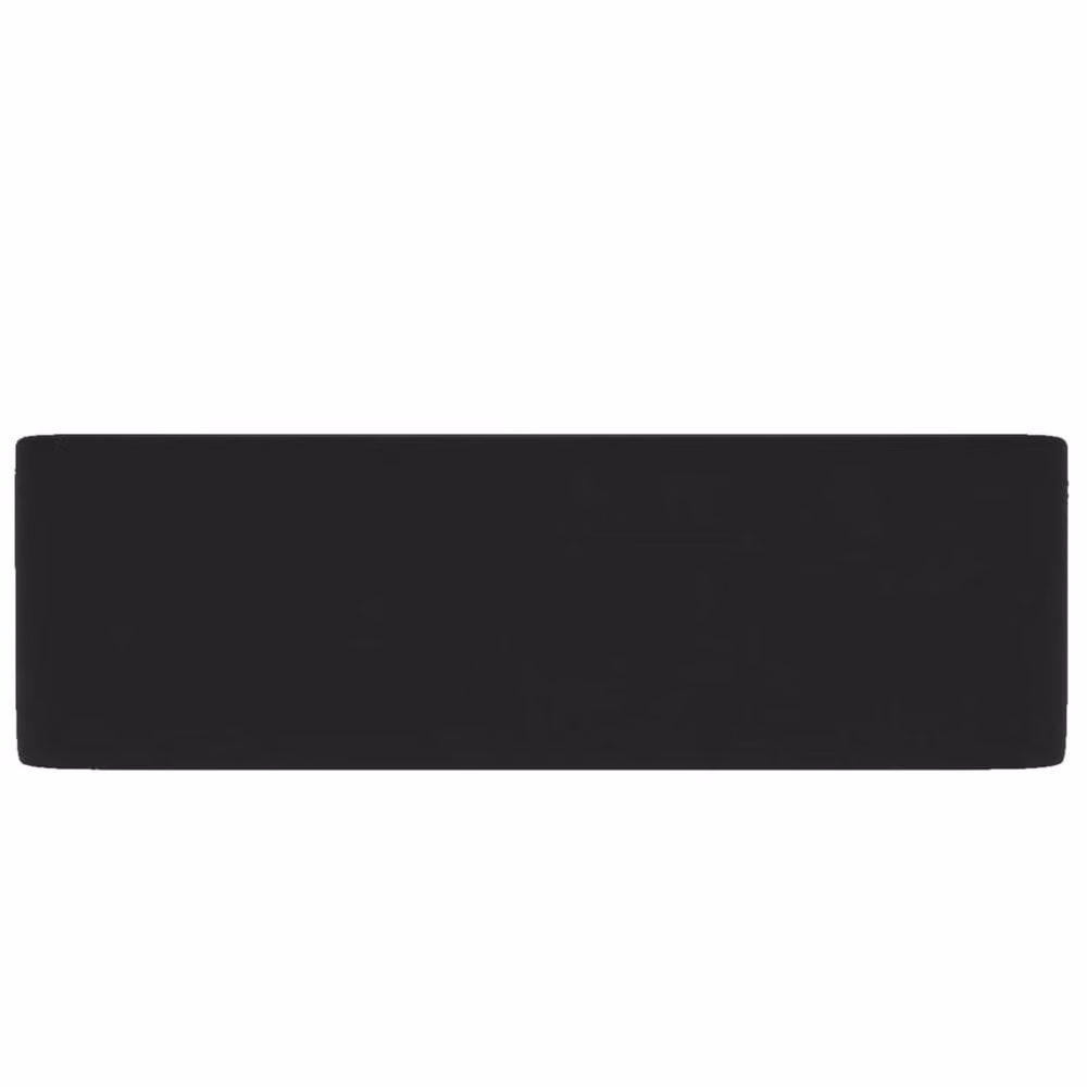 Berkfield Home Luxury Ceramic Rectangular Wash Basin in Matt Black, W: 41 cm, D: 30 cm, H: 12 cm – 4
