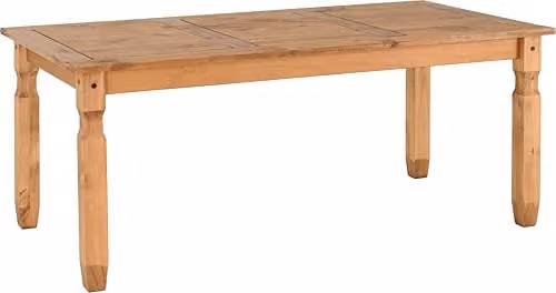Seconique Corona Rectangular Pine Dining Table in Brown Waxed Wood, W: 182 cm, D: 76 cm, H: 40 cm – 1
