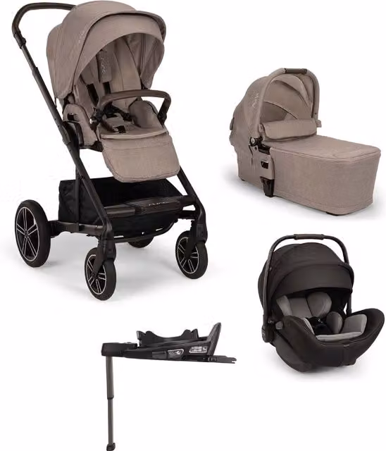 Nuna MIXX Next Pushchair 4-in-1 Bundle with ARRA Flex Car Seat and BASE Curv Base in Cedar