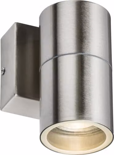 Knightsbridge Single GU10 Outdoor Wall Light in Chrome