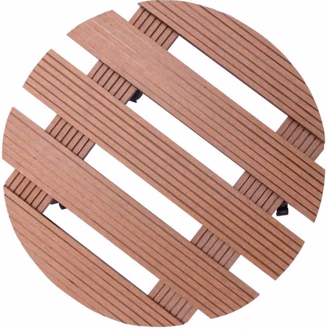 Berkfield Home Plant Trolleys, 4 Piece Set, Brown, W/D/H: 30 x 30 x 7.5 cm