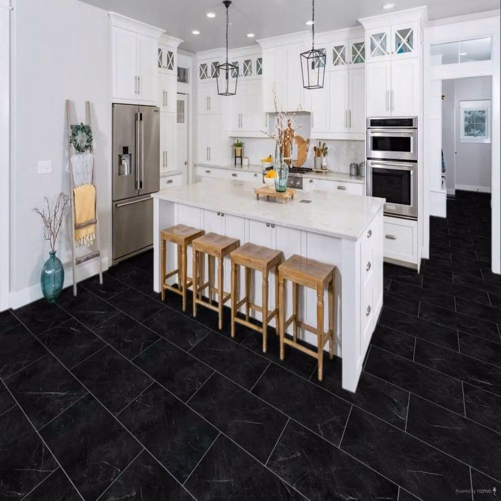 Firmfit ORG Click Lock Luxury Vinyl Tile Plank in Black Wood Look (5.5mm) – 2