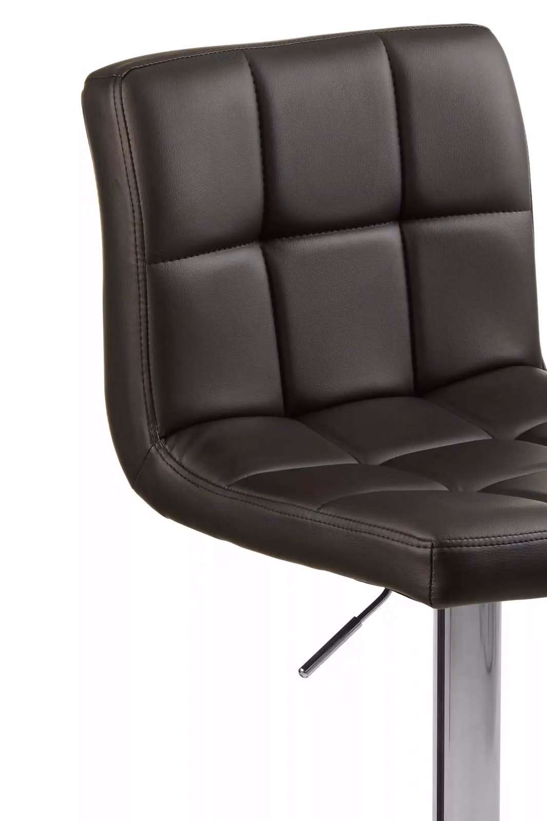 Orsina Adjustable Height Modern Bar Stool with Chrome Base in Black – 3