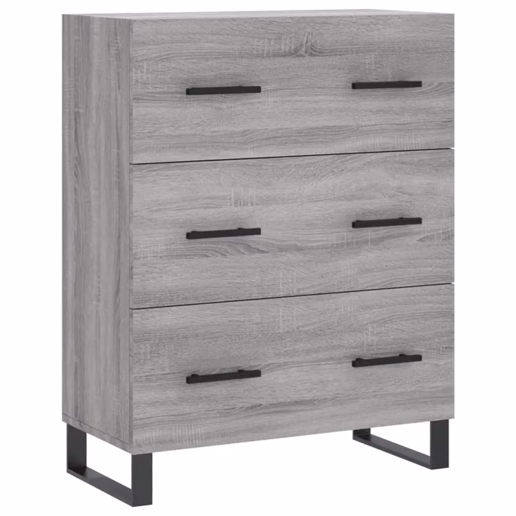 Berkfield Home Grey Sonoma Sideboard in Engineered Wood, W: 69.5 cm, D: 34 cm, H: 90 cm – 2