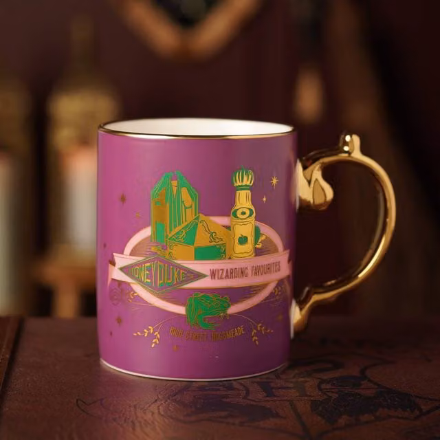 Widdop and Co Harry Potter Honeydukes Ceramic Mug, Purple with Gold and Pink Details, 300ml