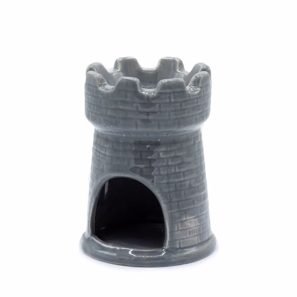 Serenityy Castle Ceramic Tealight Oil Burner in Grey – 2