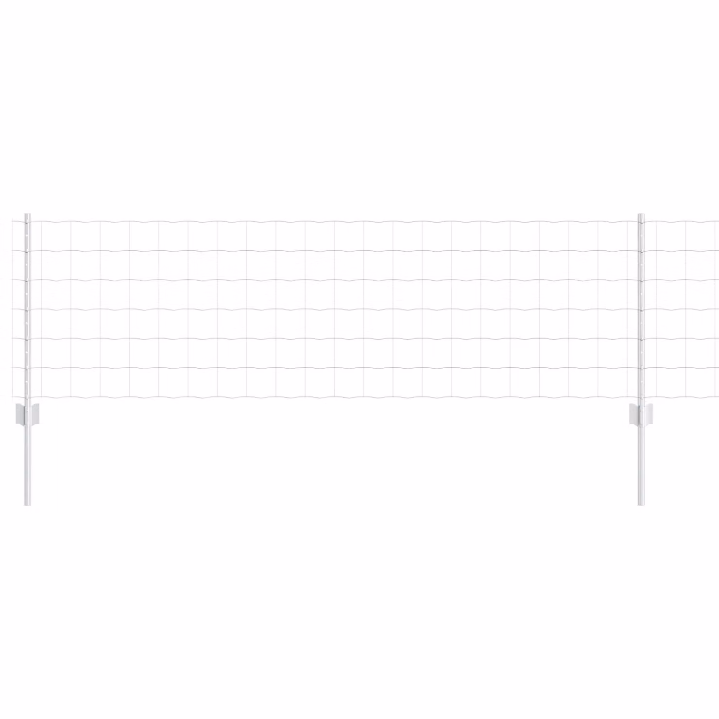 Berkfield Home Euro Fence with 5 U Posts, Galvanised Steel, Silver, W: 10 m, H: 0.6 m – 2