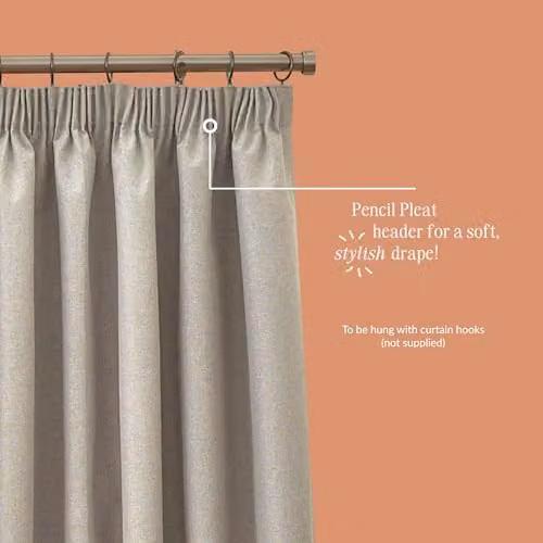 Riva Home Dawn Textured Blackout Pencil Pleat Curtains, Charcoal Grey, Width: 229 cm, Drop: 183 cm – 3
