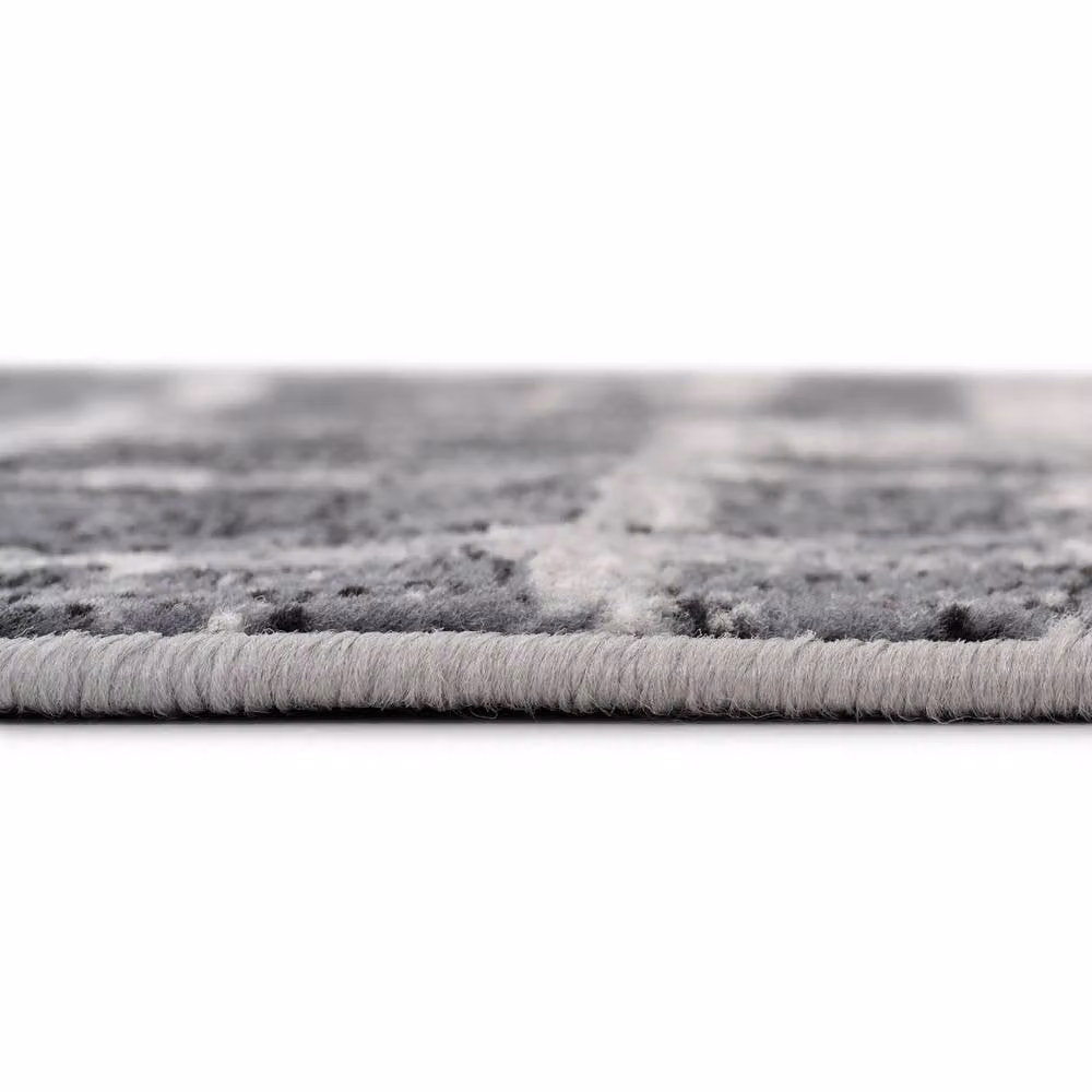 Kukoon Grey Mottled Hallway Runner Rug, Modern Abstract Rectangular Stair Carpet, W: 70 cm x L: 91 cm – 6