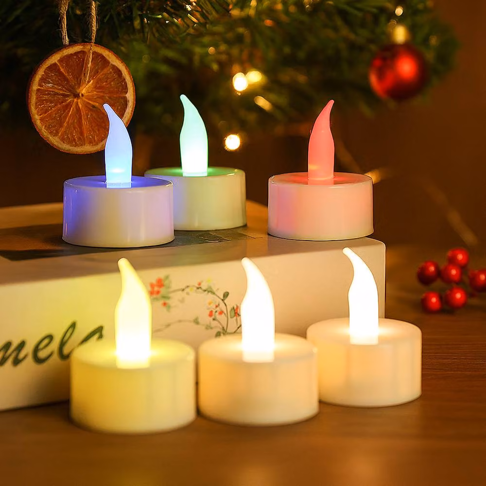 Voltico Colour Changing LED Tea Light Flameless Candles, 6 Piece Set, White – 2