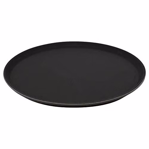 Argon Tableware Black Round Non-Slip Serving Tray, Diameter: 35 cm – 1