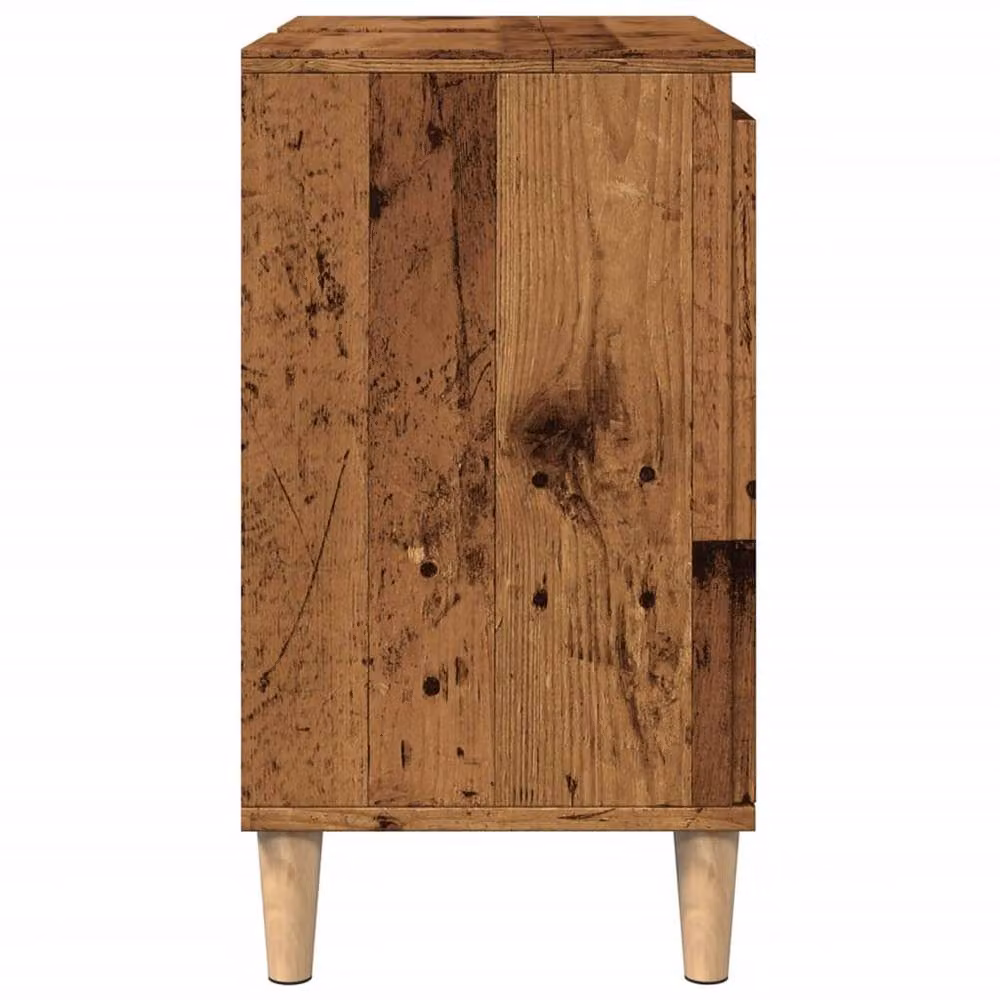 Berkfield Home Sink Cabinet in Old Wood Brown, W/D/H: 58 x 33 x 60 cm – 5