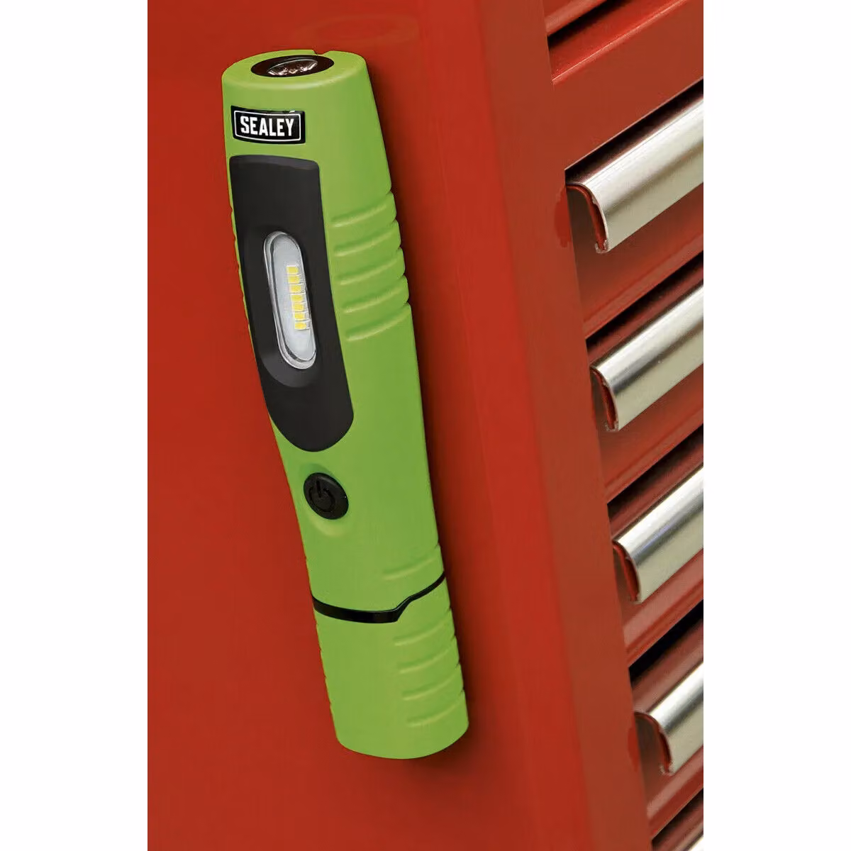 Sealey Loops 360 Swivel Inspection Light with 7 SMD and 3W SMD LEDs, Rechargeable, Green – 3