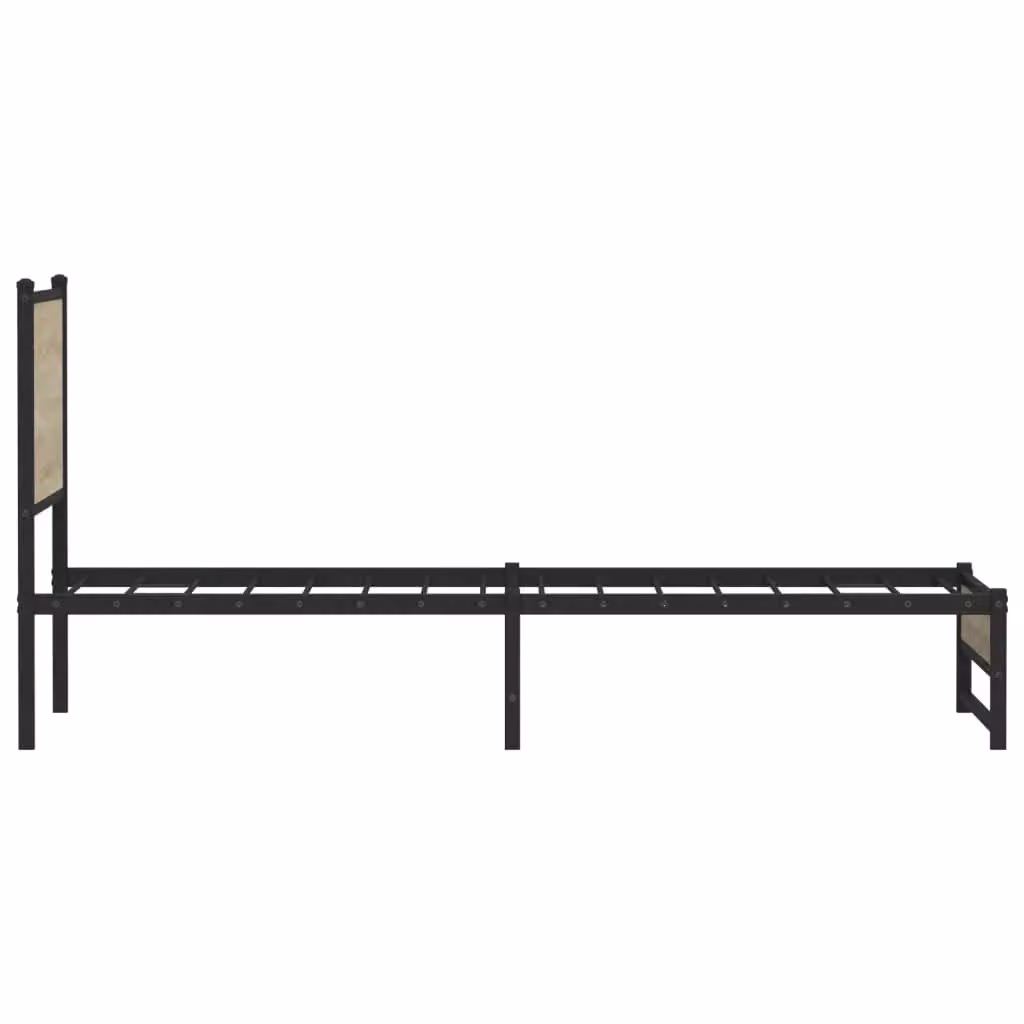 Berkfield Home Metal Bed Frame in Sonoma Oak Brown, W/D/H: 90 x 200 cm – 3