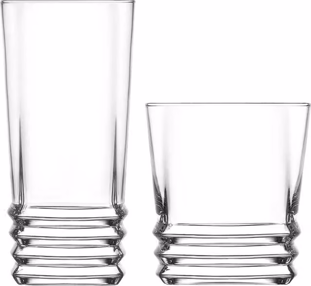 LAV Elegan 12 Piece Transparent Glass Tumbler Set – 1
