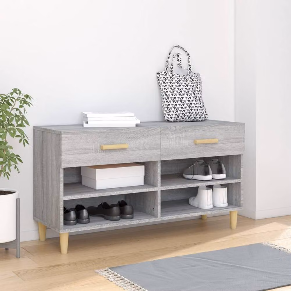 Berkfield Home Grey Sonoma Shoe Cabinet W/D/H: 102 x 35 x 55 cm – 2