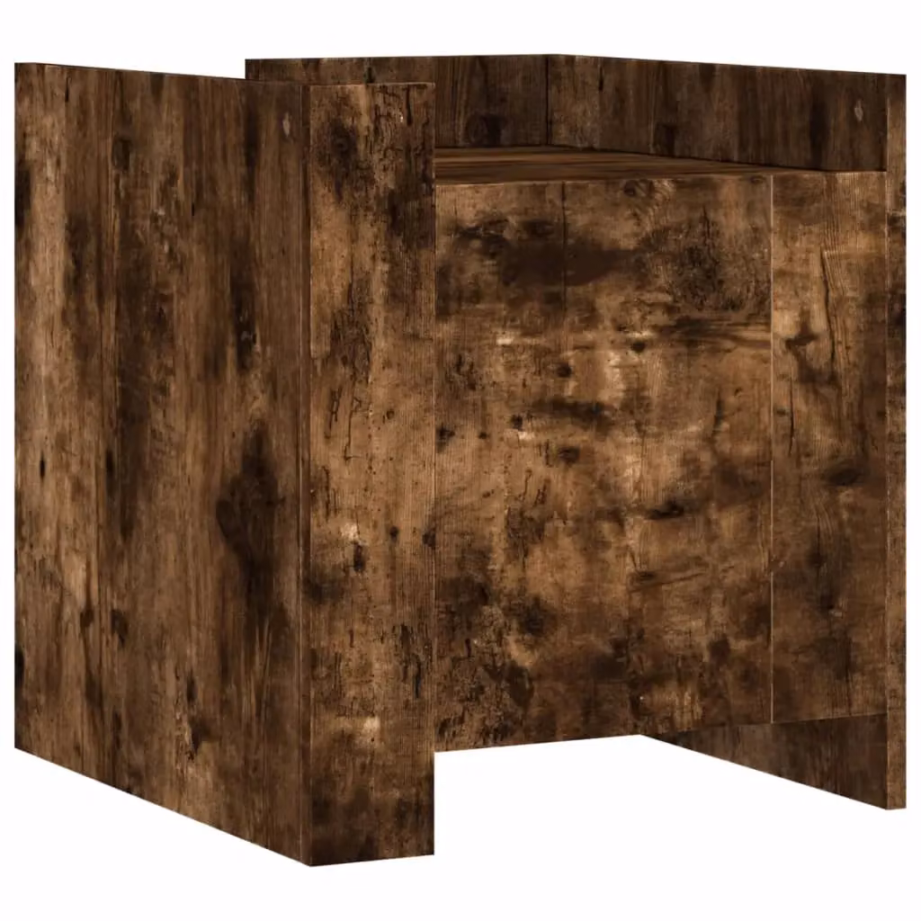 Berkfield Home Smoked Oak Bedside Cabinet in Brown, W/D/H: 45 x 50 x 50 cm – 2
