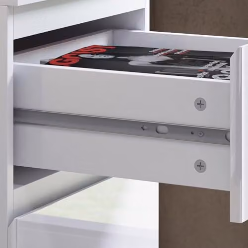 FWStyle White Gloss 4 Drawer Chest of Drawers H 99 cm x W 40 cm x D 40 cm – 5