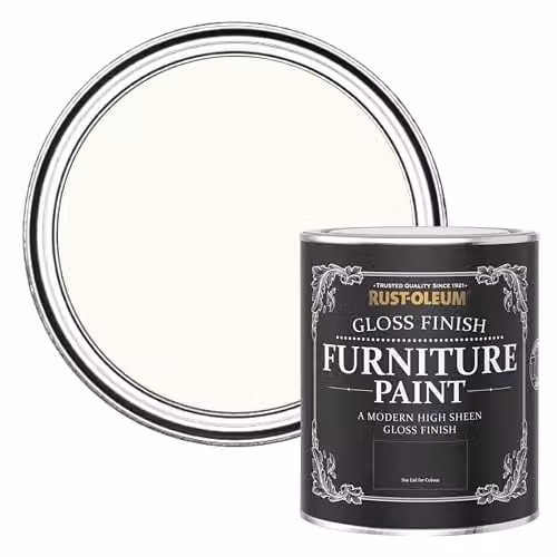 Rust-Oleum Gloss Furniture Paint Porcelain White 750ml