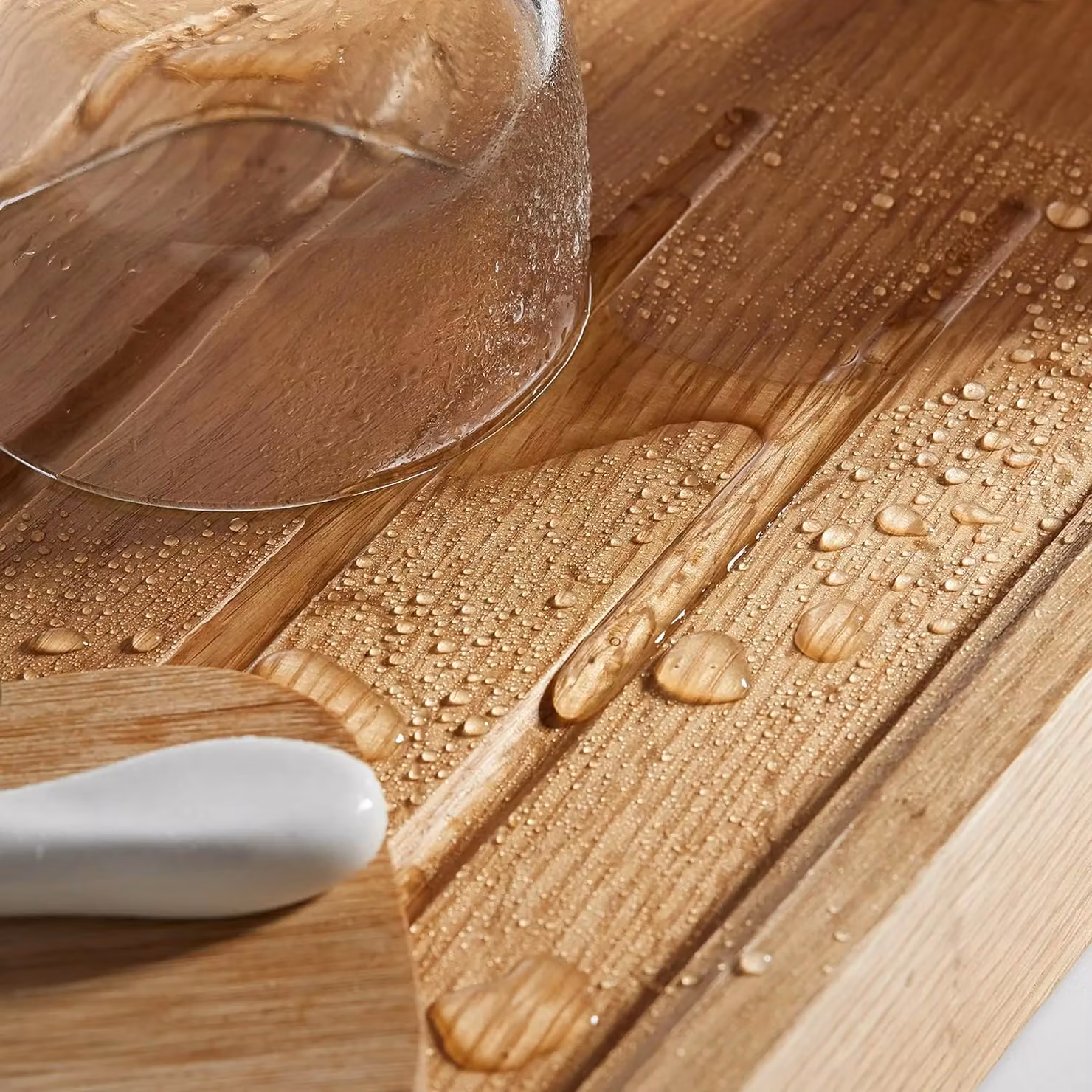 Novecrafto Solid Oak Wooden Draining Board for Belfast Butler Sinks, Light Brown – 3