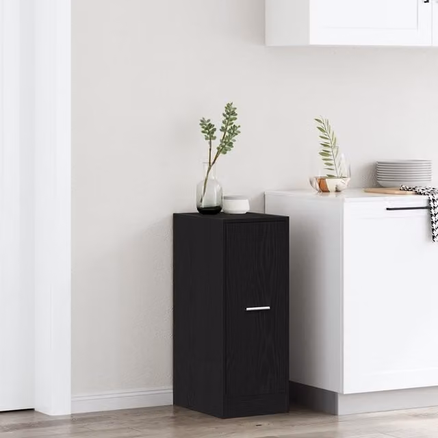 Berkfield Home Apothecary Cabinet in Black Oak, W/D/H: 41 x 30 x 77.5 cm – 1