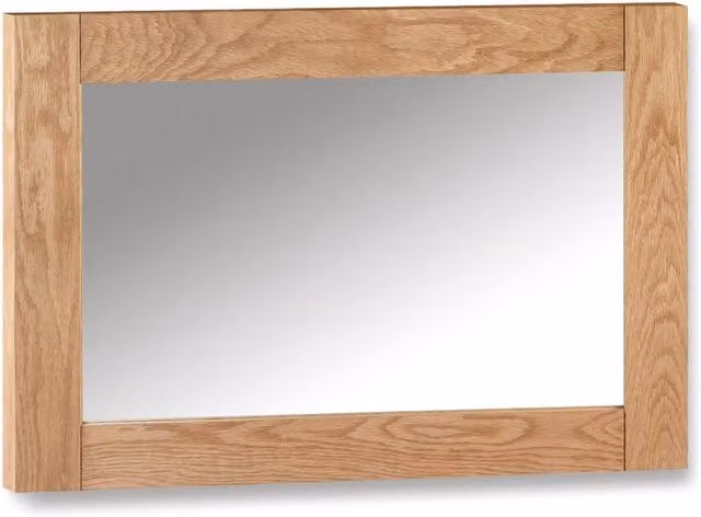 Cheshire Montierre Classic Rectangular Wood Framed Wall Mirror in Brown – 1