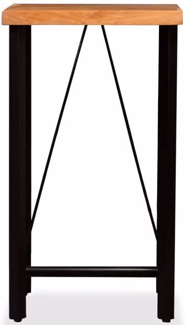 Berkfield Solid Acacia Wood Home Bar Table in Brown, W/D/H: 60 x 60 x 107 cm – 1