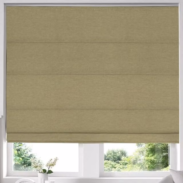 Terrys Willow Made to Measure Blackout Roman Blind in Green