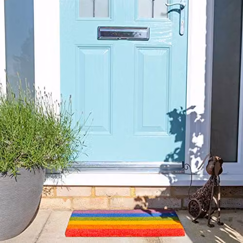 Nicola Spring Multicolour Striped Coir Door Mat, W: 60 cm, D: 40 cm – 2