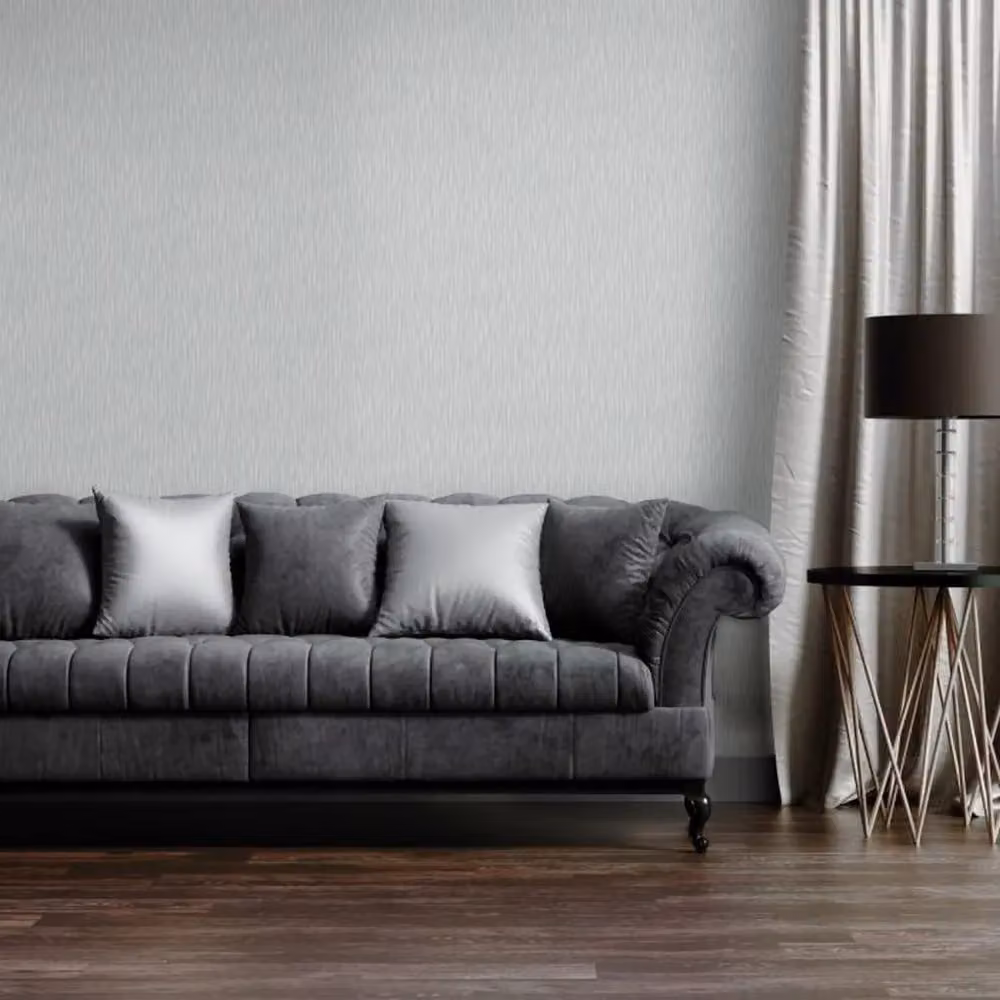 Muriva Kate Lustre Textured Abstract Striped Wallpaper in Silver – 2