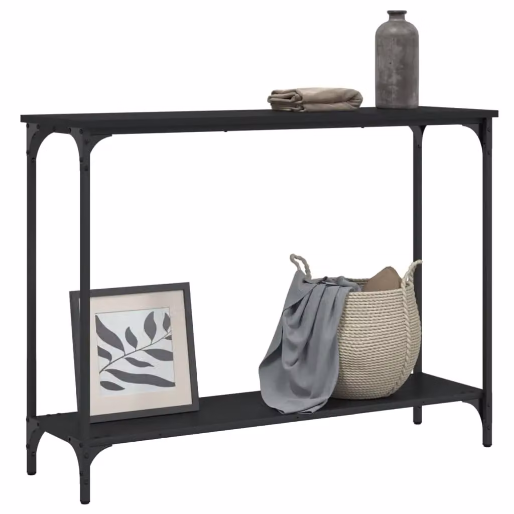 Berkfield Home Black Console Table, W/D/H: 101 x 30.5 x 75 cm – 3