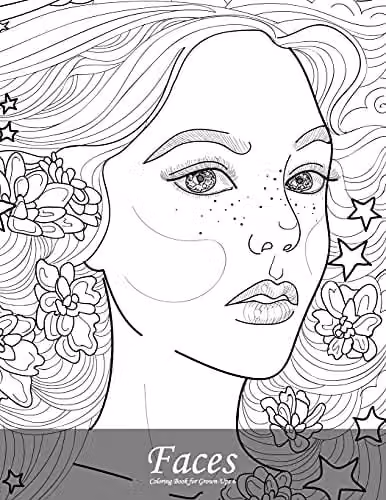 Faces Coloring Book for Grown-Ups Volume 6 by Createspace