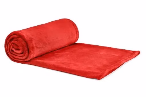 New Edge Blinds Plush Collection Flannel Fleece Super Soft Throw in Red, W/D/H: 200 x 240 cm – 2