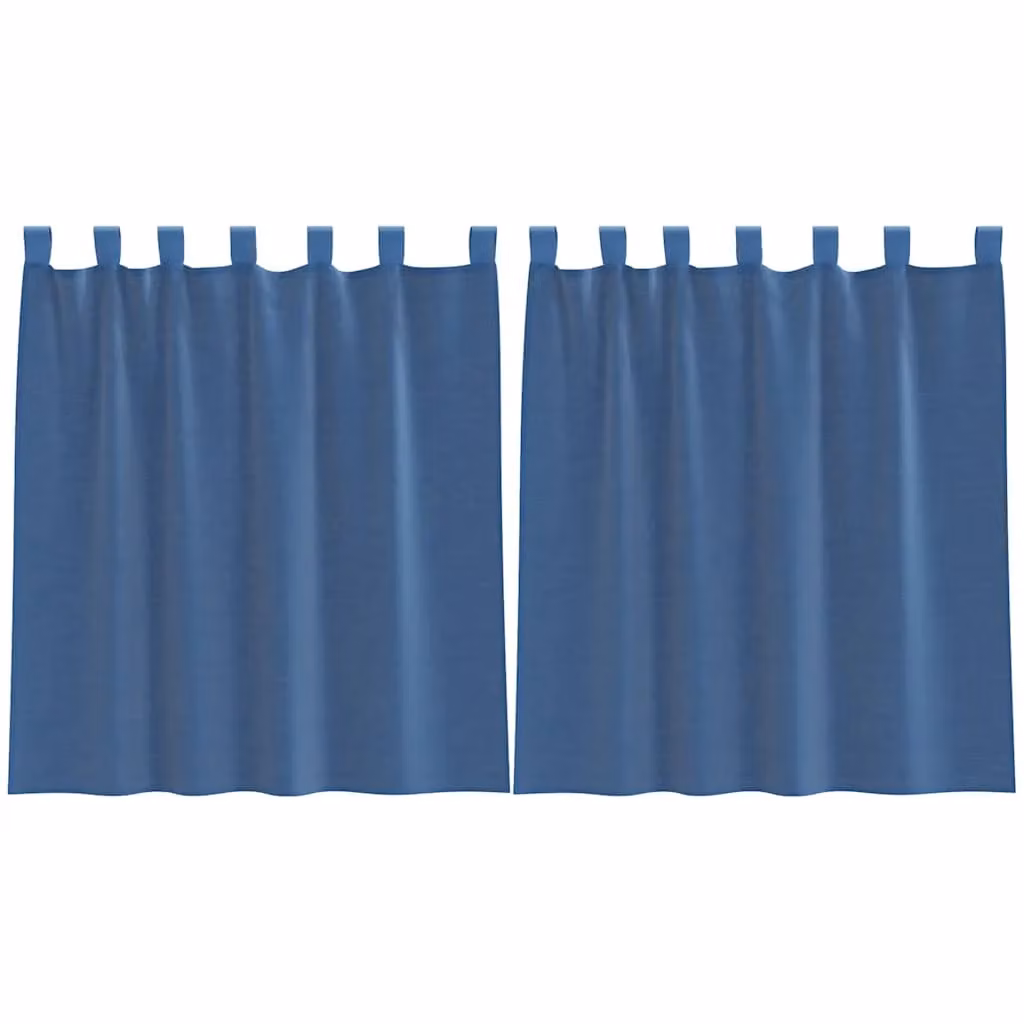 Berkfield Home Royal Blue Voile Fabric Panel Curtains with Rod Pockets, 2 Pack – 2