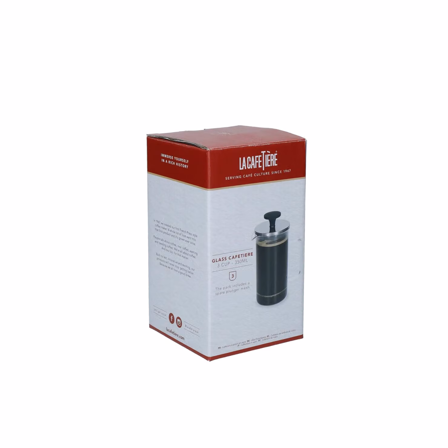 La Cafetiere All-Glass French Press Coffee Maker, Transparent – 3