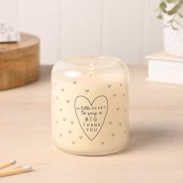Moments Thank You Small Candle in Beige