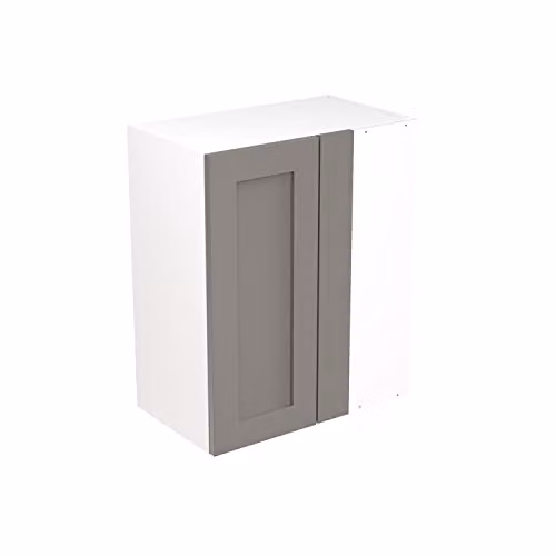 Kitchen Kit Shaker Door Flatpack Wall Cabinet in Dust Grey Matt, W/D/H: 60.0 x 35.0 x 72.0 cm